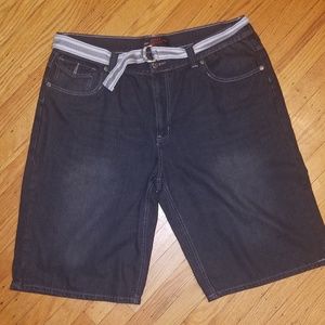 Jinzu Dark Wash Jean Denim Shorts | 42"